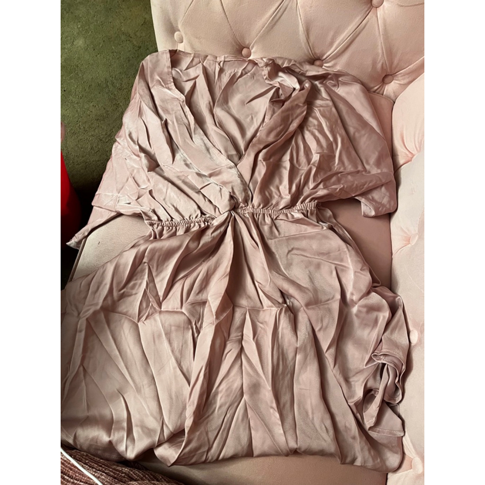 NEW Dusty Pink Satin Mini Dress XL - Picture 11 of 11